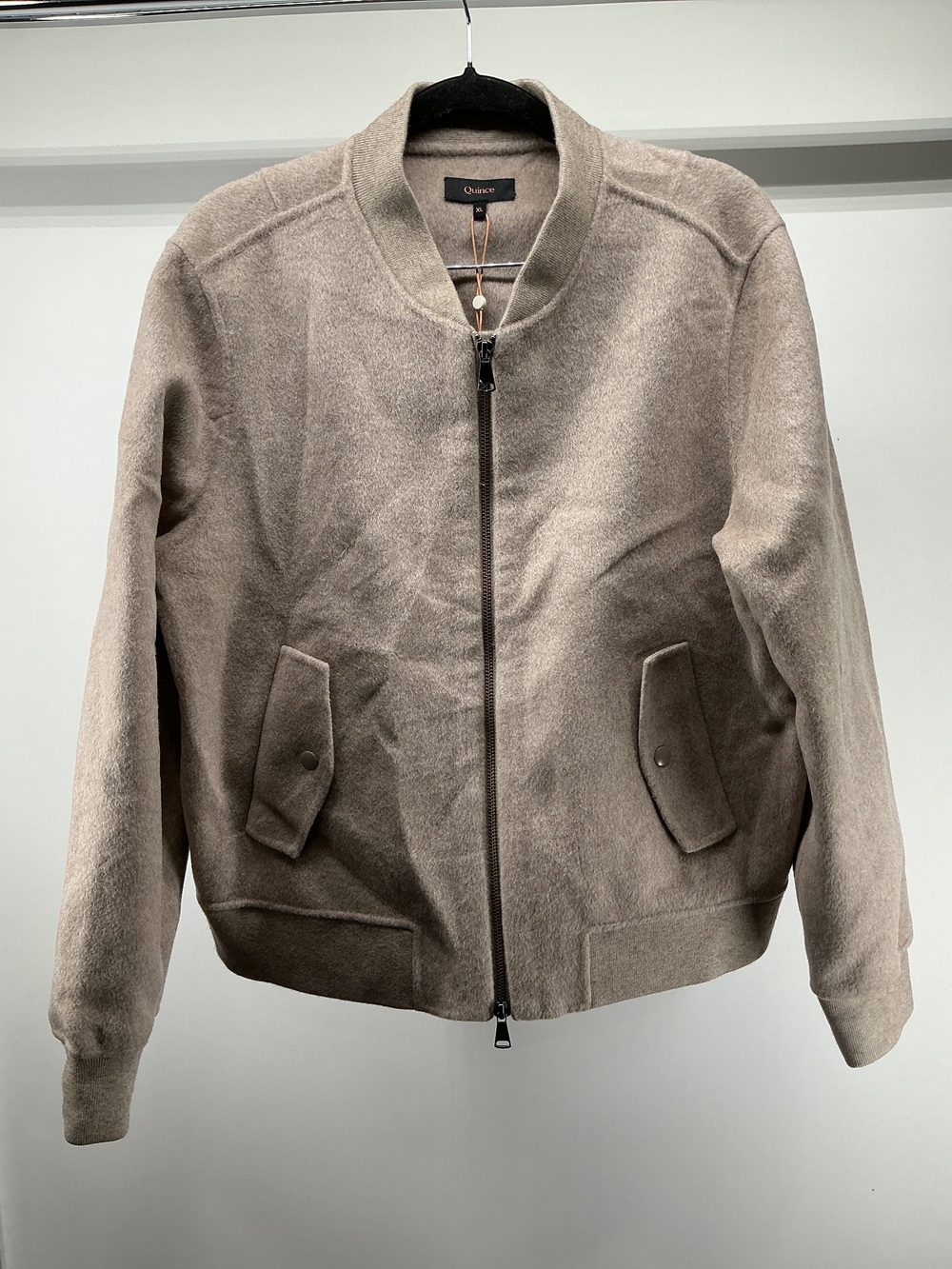 Double-Faced Merino Wool Bomber Jacket